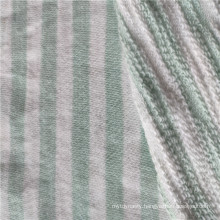 2020 New style 100% organic cotton yarn dyed stripe french terry fabric